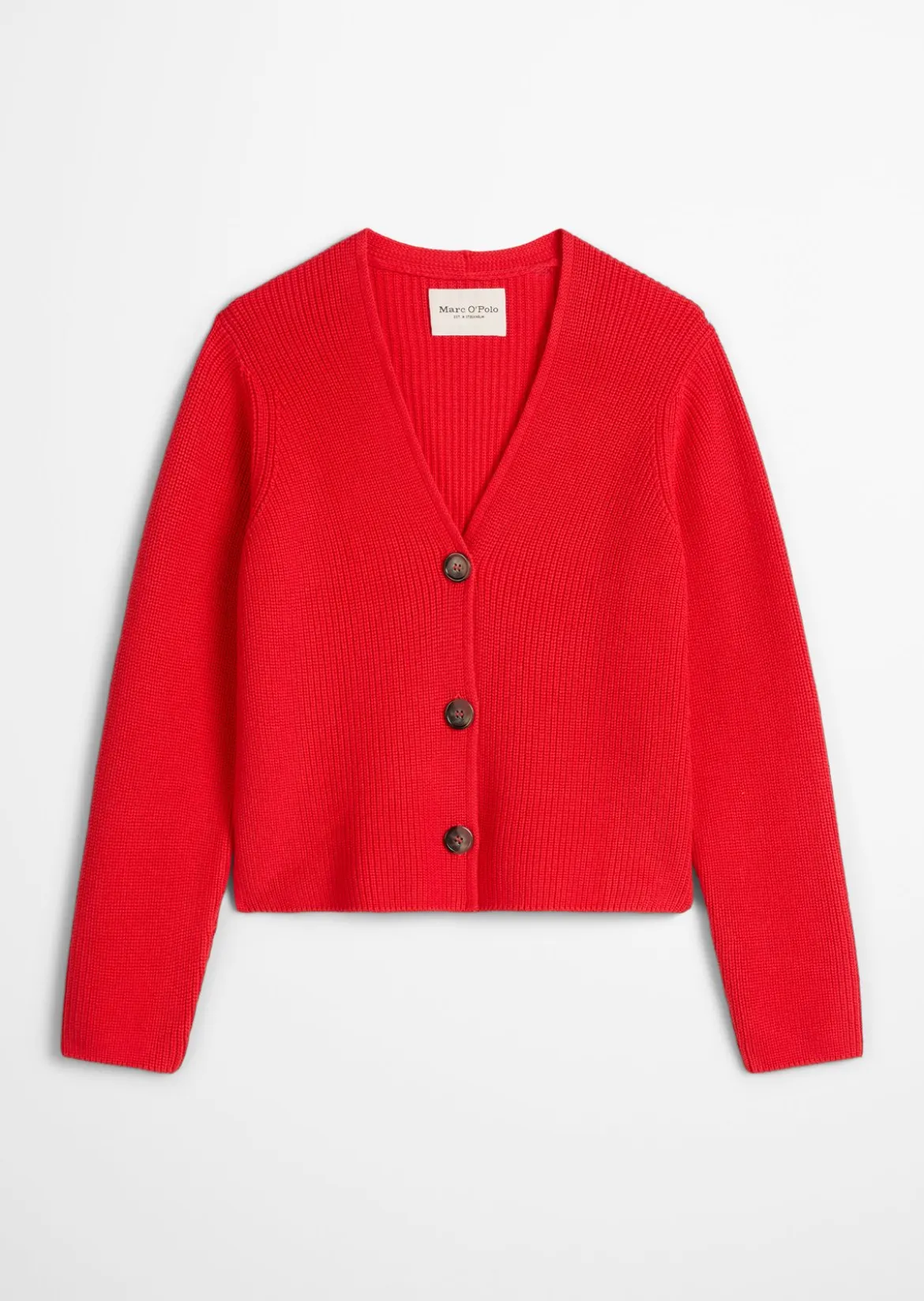 V-Neck-Cardigan relaxed aus Heavy-Weight-Organic-Cotton