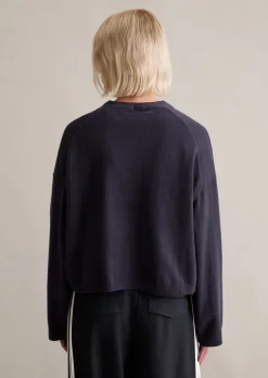 V-Neck-Cardigan relaxed aus Soft Cotton Stretch