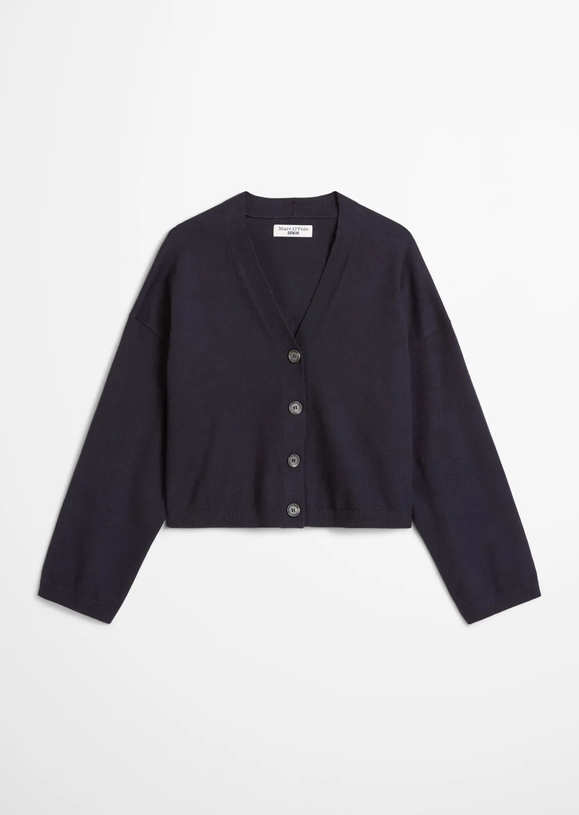 V-Neck-Cardigan relaxed aus Soft Cotton Stretch