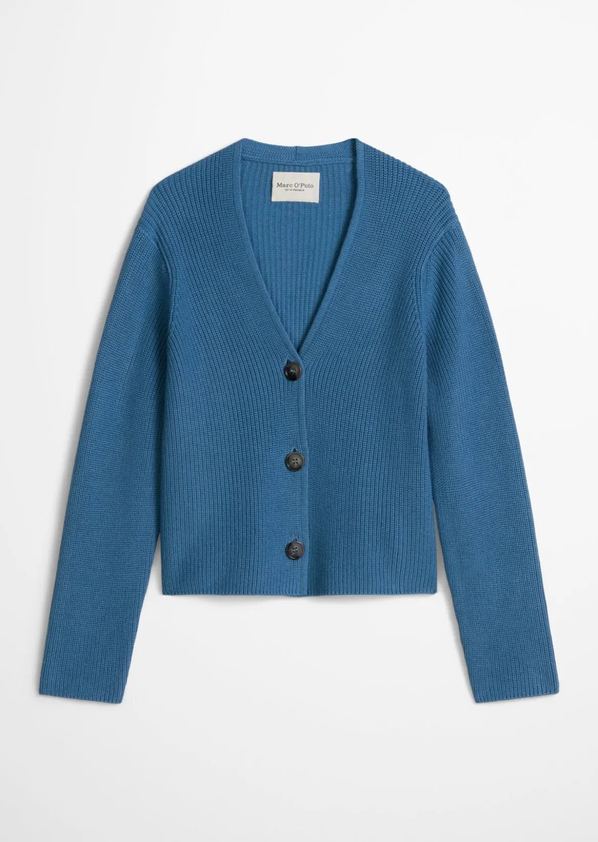 V-Neck-Cardigan relaxed aus Heavy-Weight-Organic-Cotton