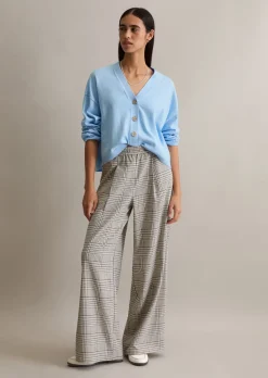 V-Neck-Cardigan relaxed aus Soft Cotton Stretch