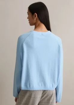V-Neck-Cardigan relaxed aus Soft Cotton Stretch
