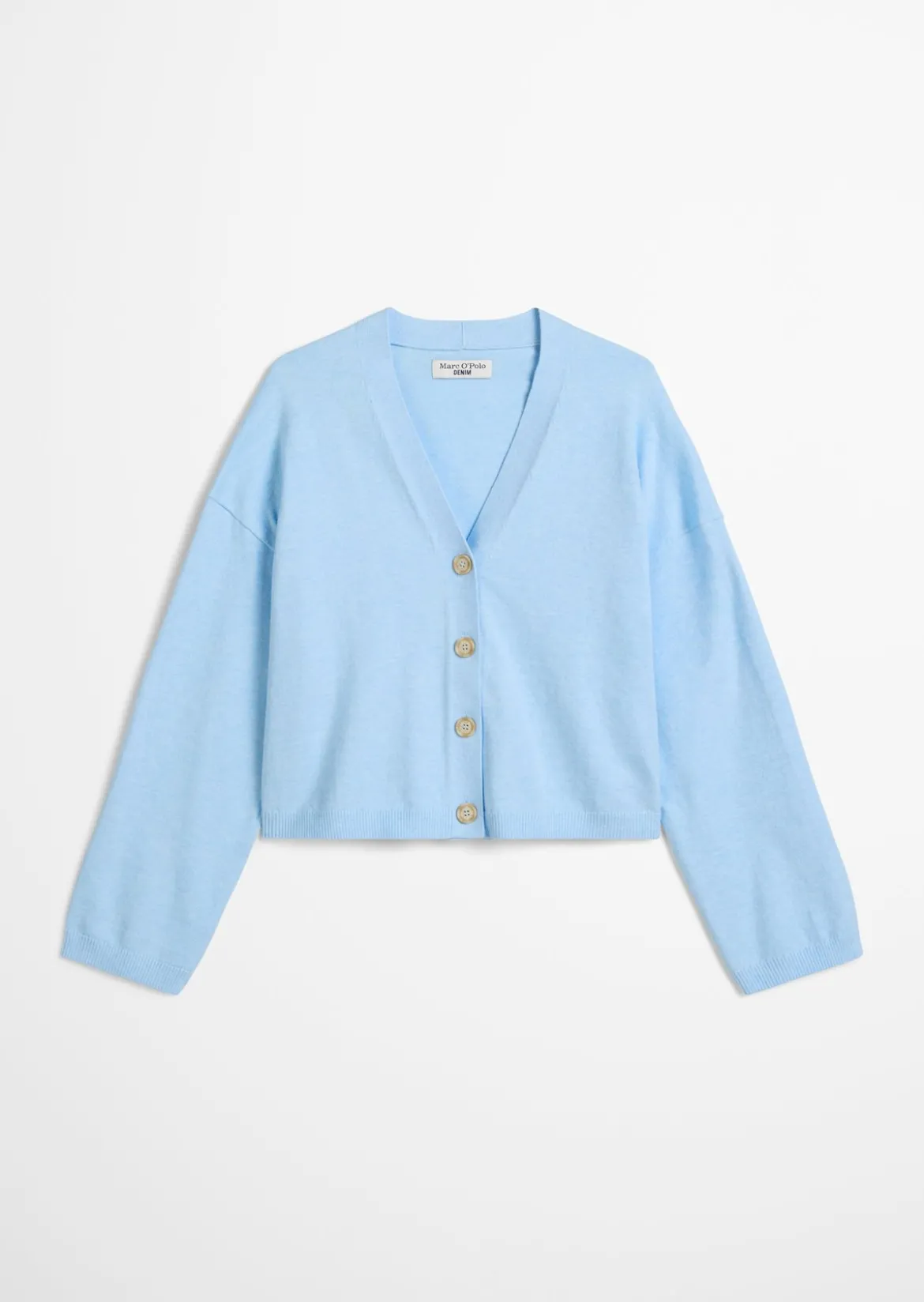 V-Neck-Cardigan relaxed aus Soft Cotton Stretch