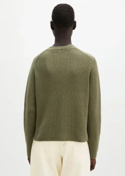 V-Neck-Cardigan relaxed aus Heavy-Weight-Organic-Cotton