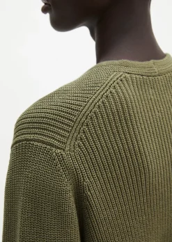 V-Neck-Cardigan relaxed aus Heavy-Weight-Organic-Cotton