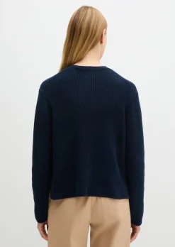 V-Neck-Cardigan relaxed aus Heavy-Weight-Organic-Cotton