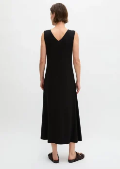 V-Neck-Jerseykleid shaped aus LENZING™ ECOVERO™