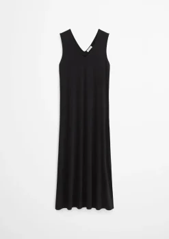 V-Neck-Jerseykleid shaped aus LENZING™ ECOVERO™