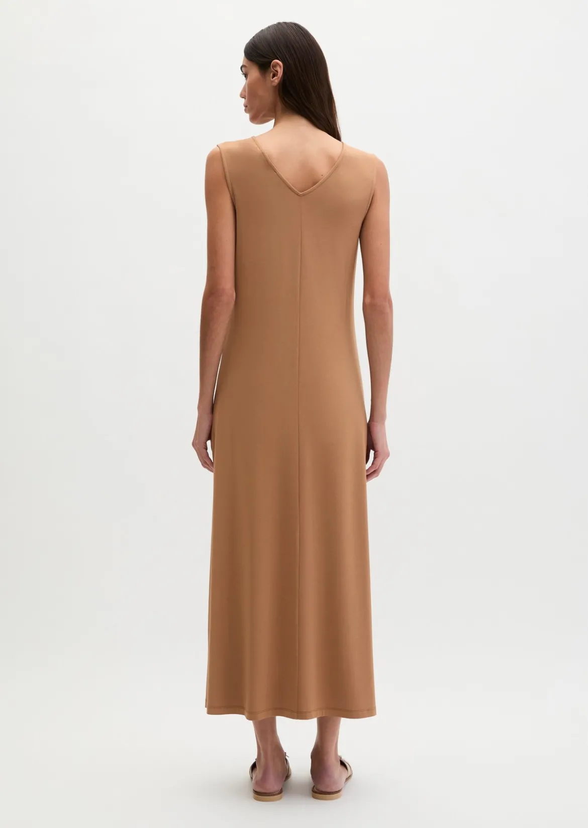 V-Neck-Jerseykleid shaped aus LENZING™ ECOVERO™