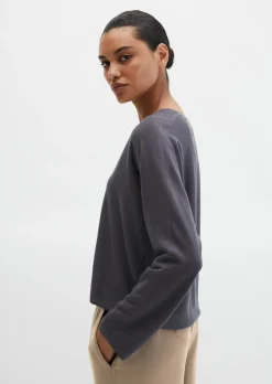 V-Neck-Pullover oversize aus Merinowolle-Viskose-Mix