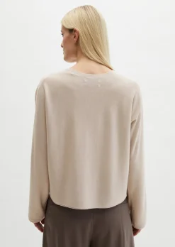 V-Neck-Pullover oversize aus Merinowolle-Viskose-Mix