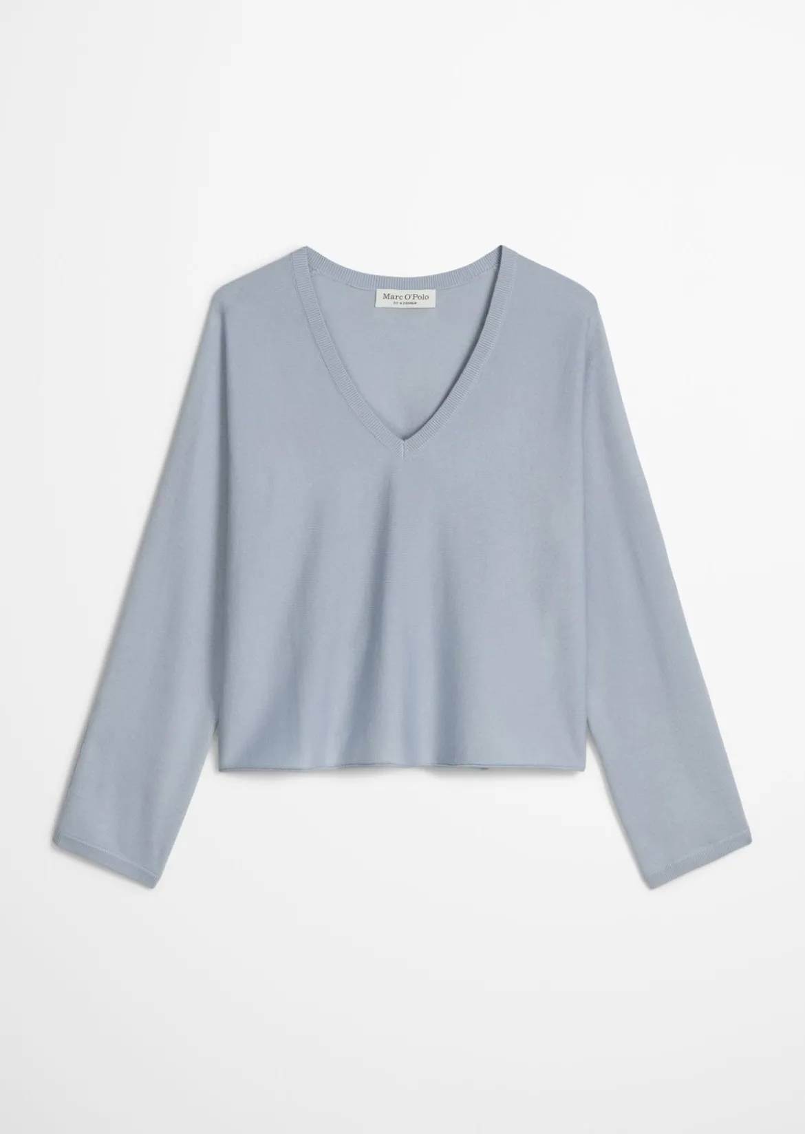 V-Neck-Pullover oversize aus Merinowolle-Viskose-Mix