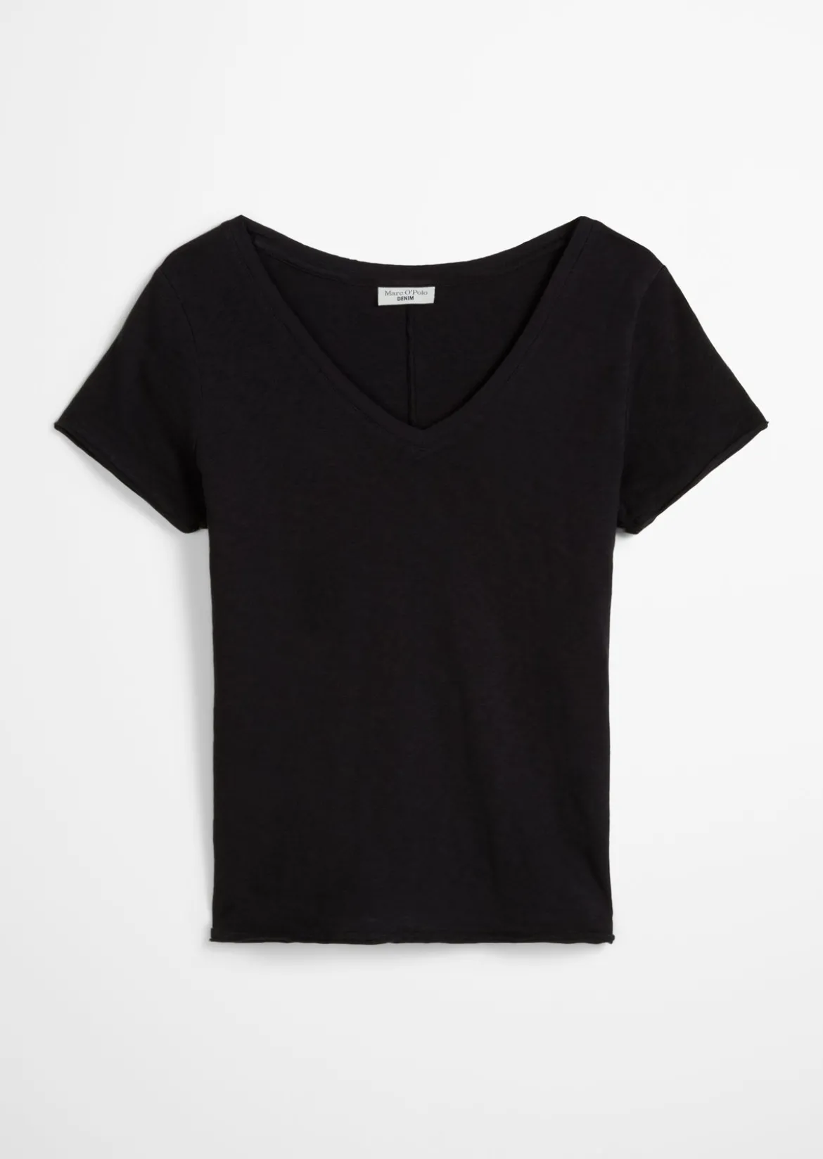 V-Neck-T-Shirt regular aus Organic Cotton Slub Jersey