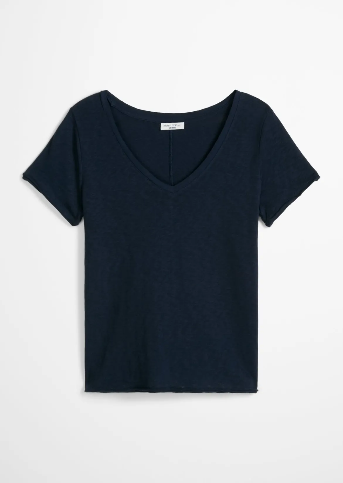V-Neck-T-Shirt regular aus Organic Cotton Slub Jersey