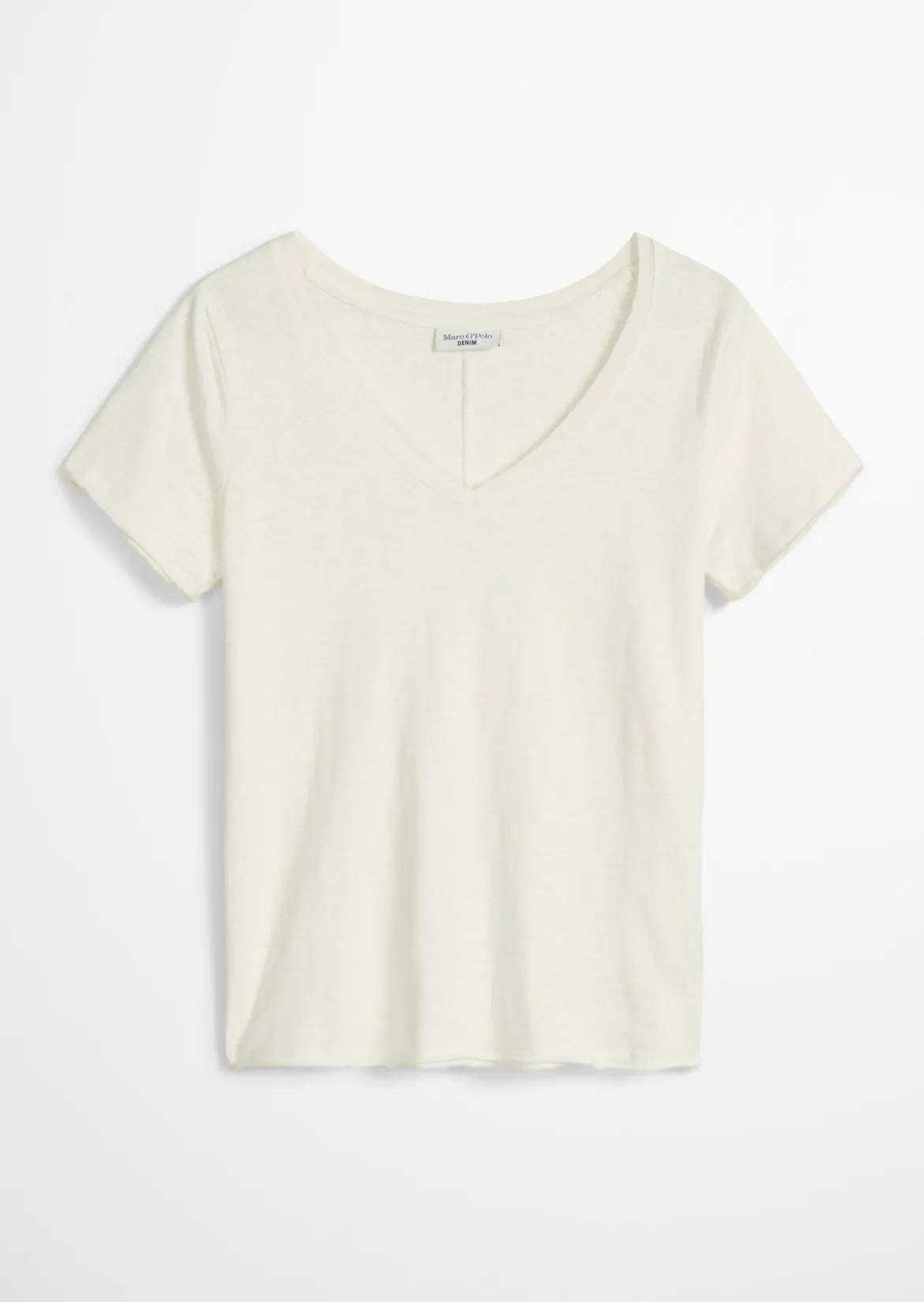 V-Neck-T-Shirt regular aus Organic Cotton Slub Jersey