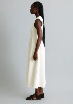 Volant-Jerseykleid flared mit Baumwoll-Popelinerock
