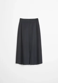 Wadenlanger Rock ausgestellt aus Bio-Baumwolle-Lyocell-Leinen-Mix