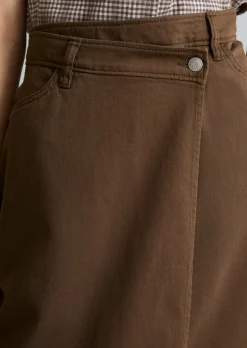 Wadenlanger Rock flared aus Bio-Baumwolle-Lyocell-Twill