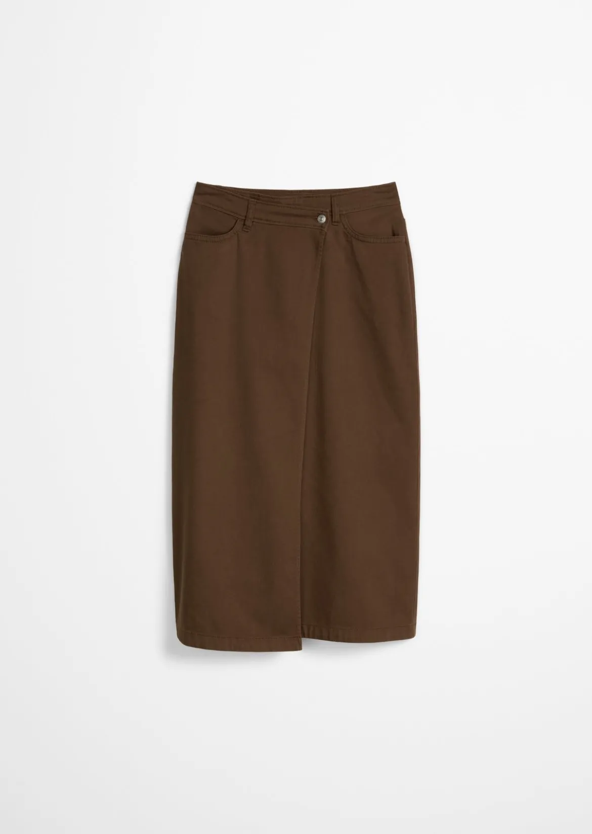 Wadenlanger Rock flared aus Bio-Baumwolle-Lyocell-Twill