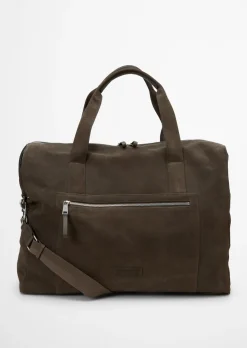 Weekender aus softem Veloursleder