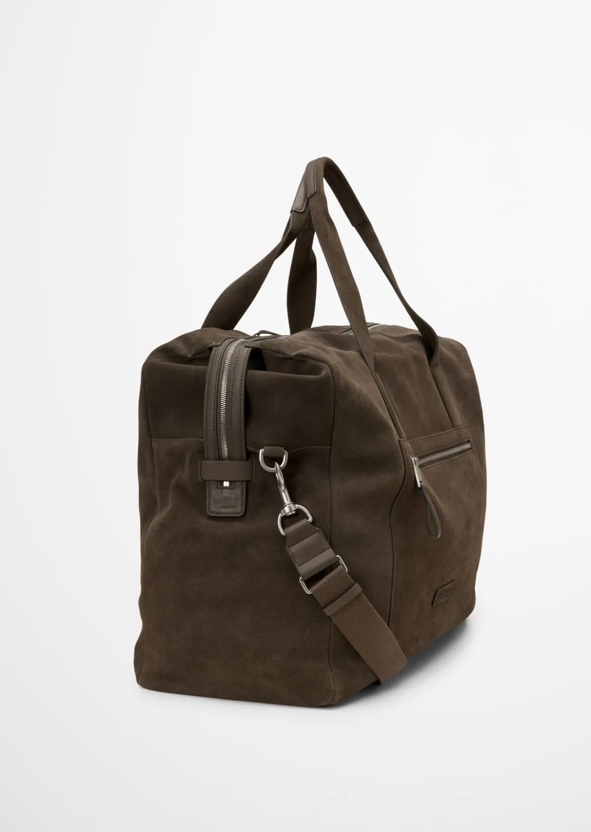 Weekender aus softem Veloursleder