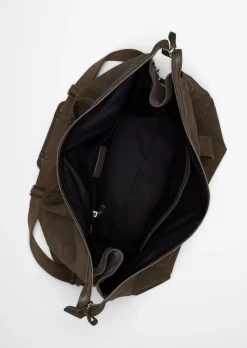Weekender aus softem Veloursleder