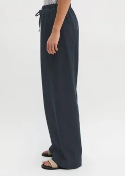 Weite Hose aus Bio-Baumwolle-TENCEL™ Lyocell-Leinen-Mix