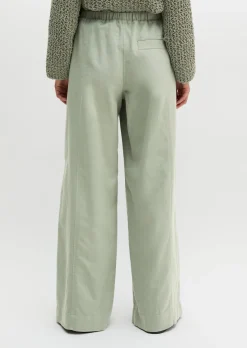 Weite Hose aus Bio-Baumwolle-TENCEL™ Lyocell-Leinen-Mix