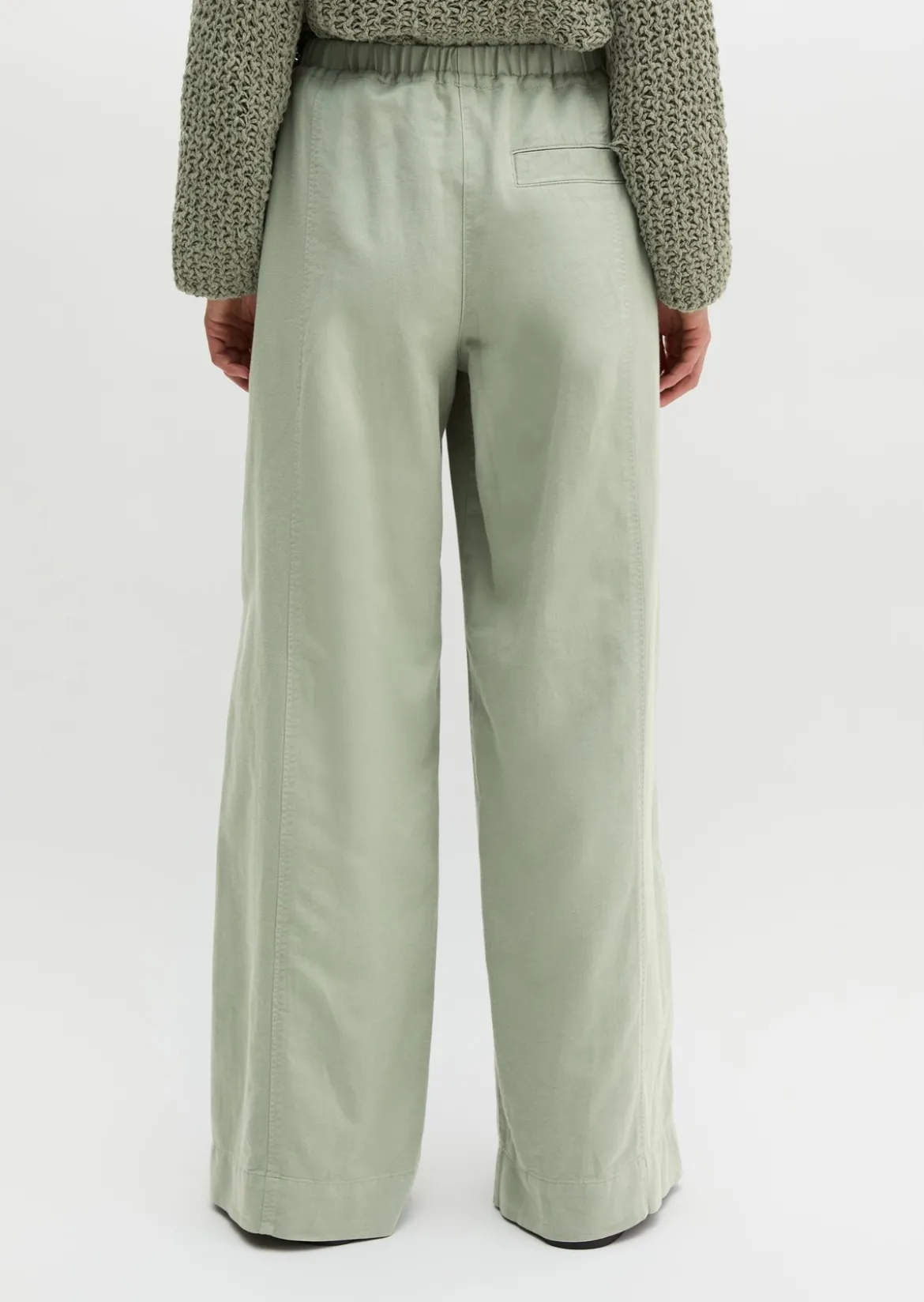 Weite Hose aus Bio-Baumwolle-TENCEL™ Lyocell-Leinen-Mix