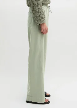 Weite Hose aus Bio-Baumwolle-TENCEL™ Lyocell-Leinen-Mix