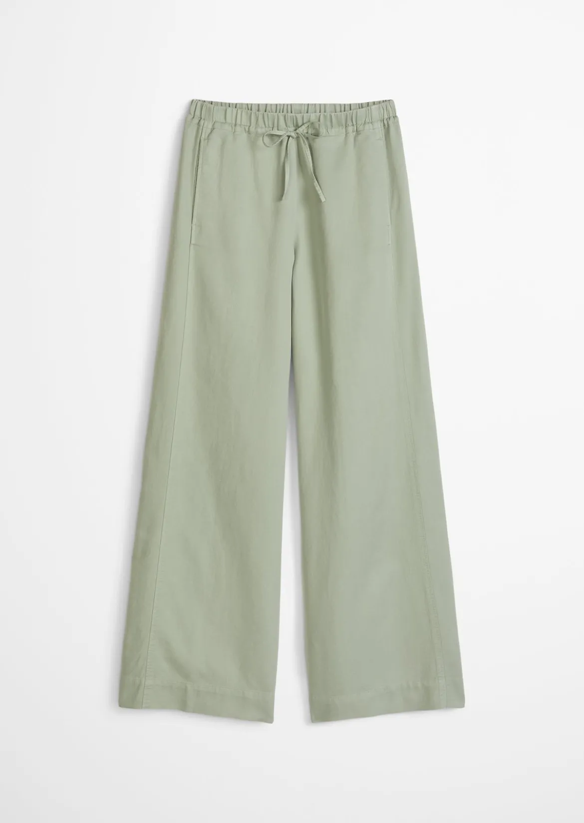 Weite Hose aus Bio-Baumwolle-TENCEL™ Lyocell-Leinen-Mix