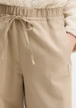 Weite Hose aus Bio-Baumwolle-TENCEL™ Lyocell-Leinen-Mix