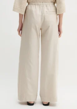 Weite Hose aus Bio-Baumwolle-TENCEL™ Lyocell-Leinen-Mix