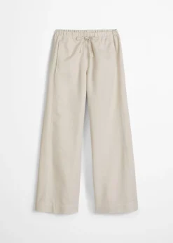 Weite Hose aus Bio-Baumwolle-TENCEL™ Lyocell-Leinen-Mix
