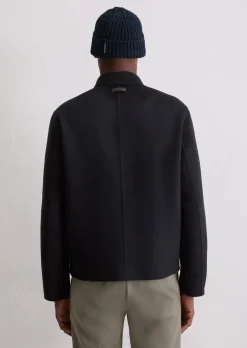 Wende-Wolljacke regular aus kompakter Double-Face-Wool