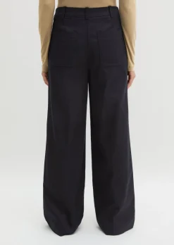 Wide Leg Pants long aus Organic Cotton-Lyocell-Mix