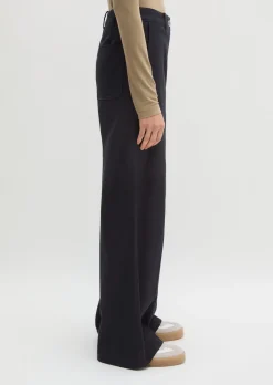 Wide Leg Pants long aus Organic Cotton-Lyocell-Mix