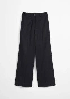 Wide Leg Pants long aus Organic Cotton-Lyocell-Mix