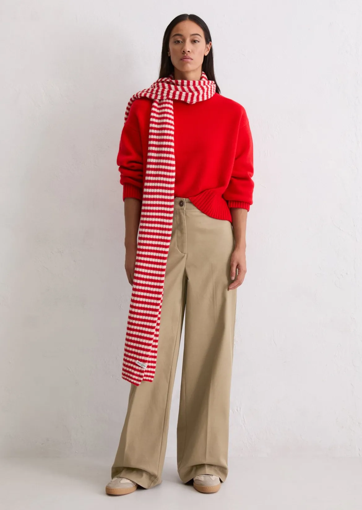 Wide Leg Pants long aus Organic Cotton-Lyocell-Mix