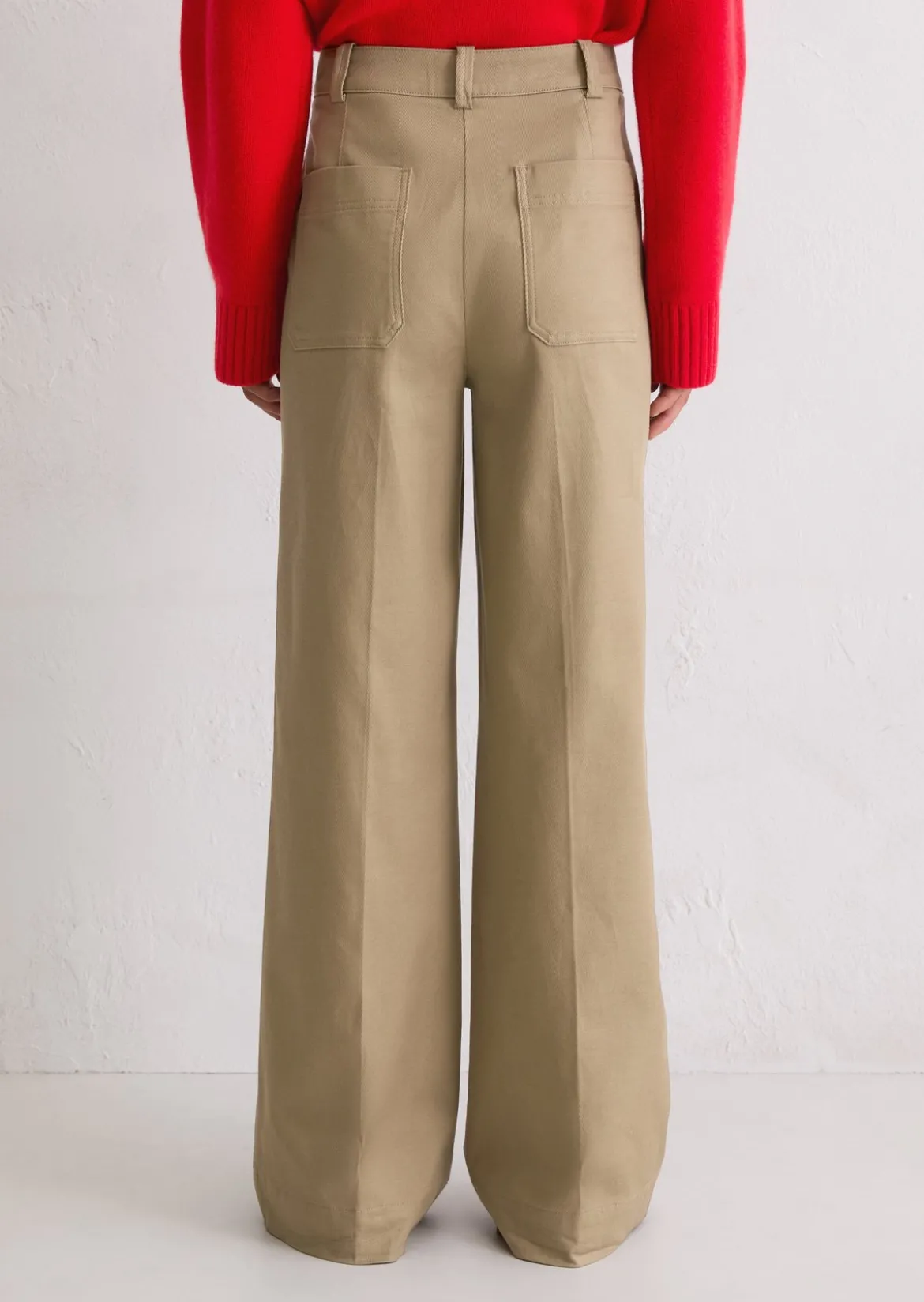 Wide Leg Pants long aus Organic Cotton-Lyocell-Mix