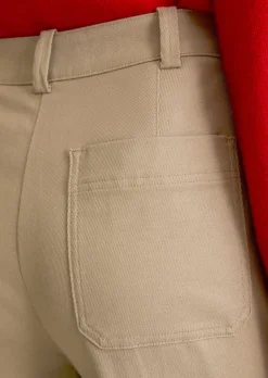 Wide Leg Pants long aus Organic Cotton-Lyocell-Mix