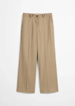 Wide Leg Pants long aus Organic Cotton-Lyocell-Mix