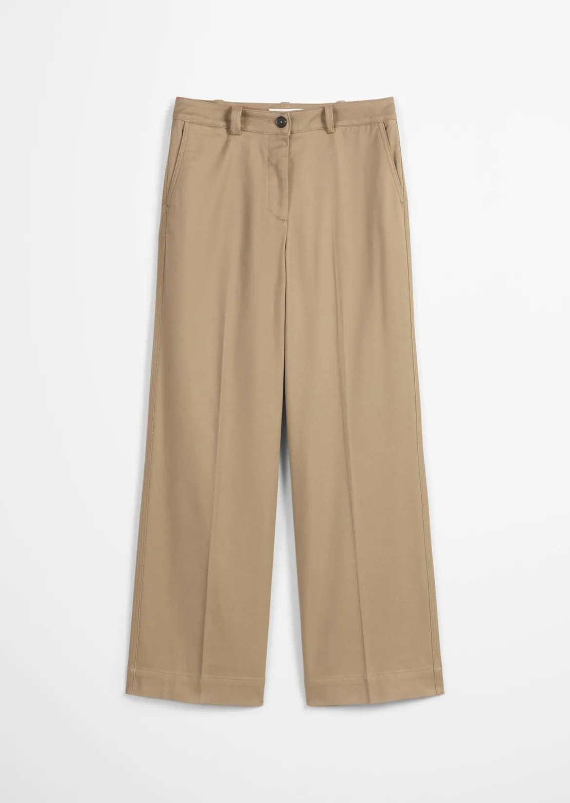 Wide Leg Pants long aus Organic Cotton-Lyocell-Mix