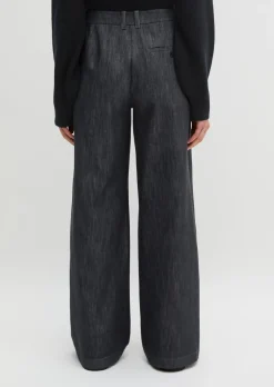 Wide Leg Pants aus Organic Cotton Stretch