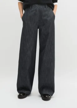 Wide Leg Pants aus Organic Cotton Stretch