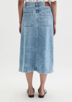 X-Front-Jeansrock A-Shape aus Lyocell-Leinen-Baumwolle-Mix