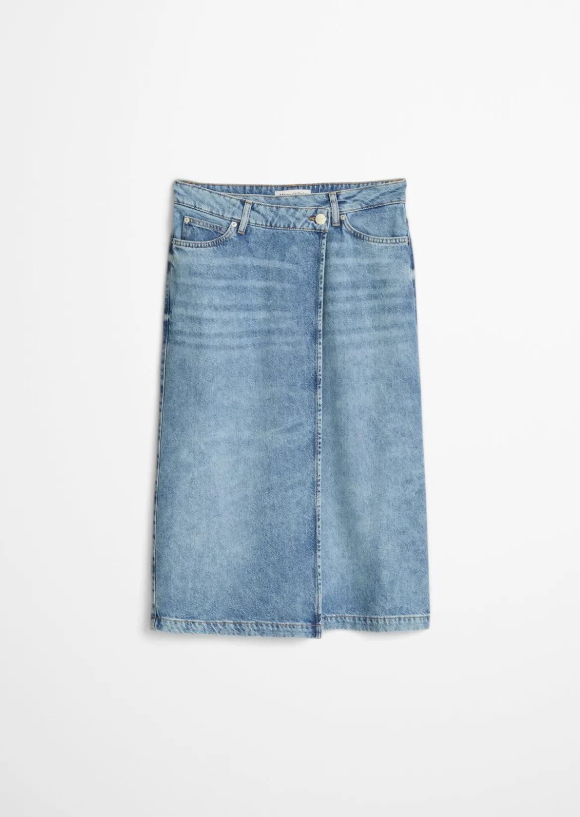 X-Front-Jeansrock A-Shape aus Lyocell-Leinen-Baumwolle-Mix
