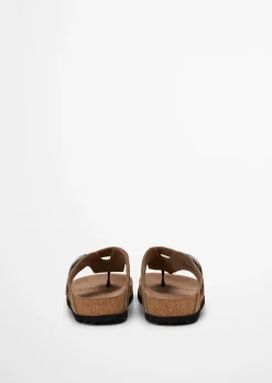 Zehentrenner-Pantolette Model Quinn aus weichem Veloursleder