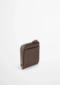 Zipper-Börse aus edlem Rindleder