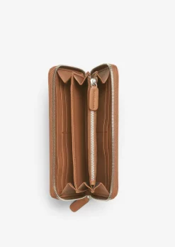 Zipper-Geldbörse aus hochwertiger Leder-Qualität